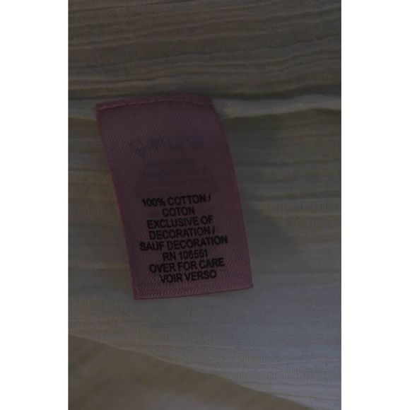 Calypso Saint Barth Womens Crochet Plisse Off Shoulder Top Blouse White Small - Picture 7 of 7